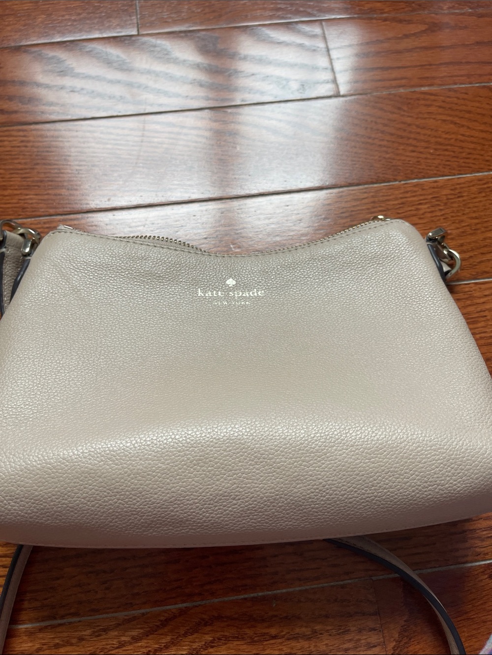 kate spade Pebbled Leather Crossbody Bag - Taupe Neutral